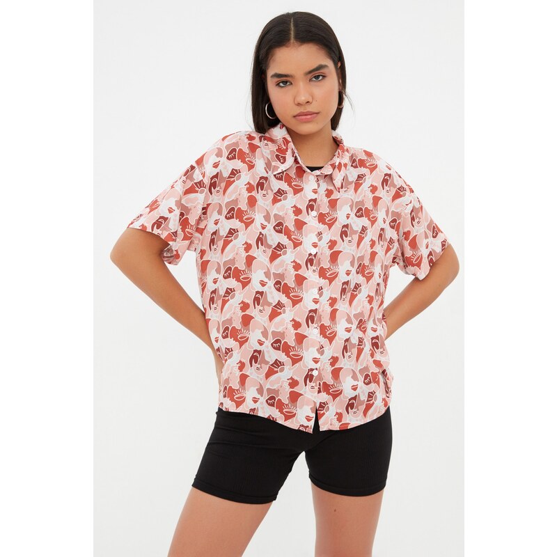 Trendyol Shirt - Red - Regular fit