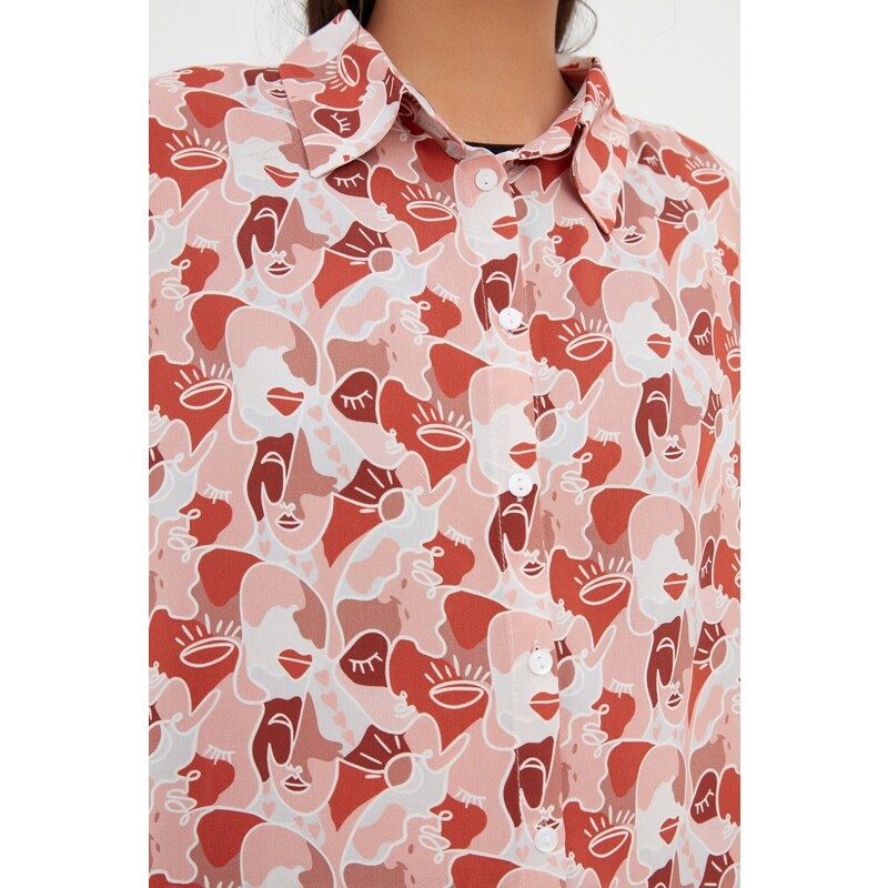 Trendyol Shirt - Red - Regular fit