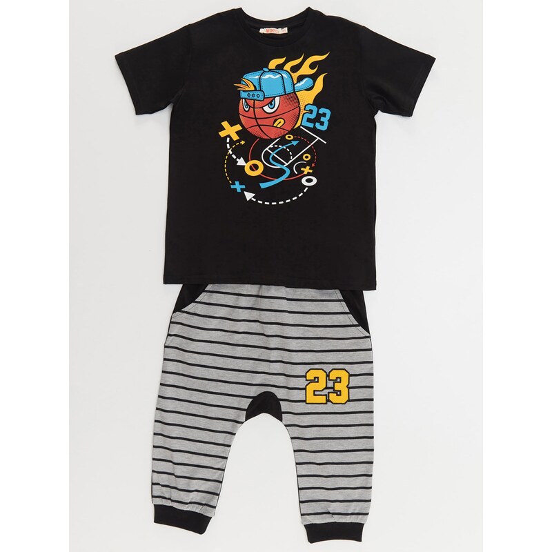 mshb&g Basket Ball Boys T-shirt Capri Shorts Set