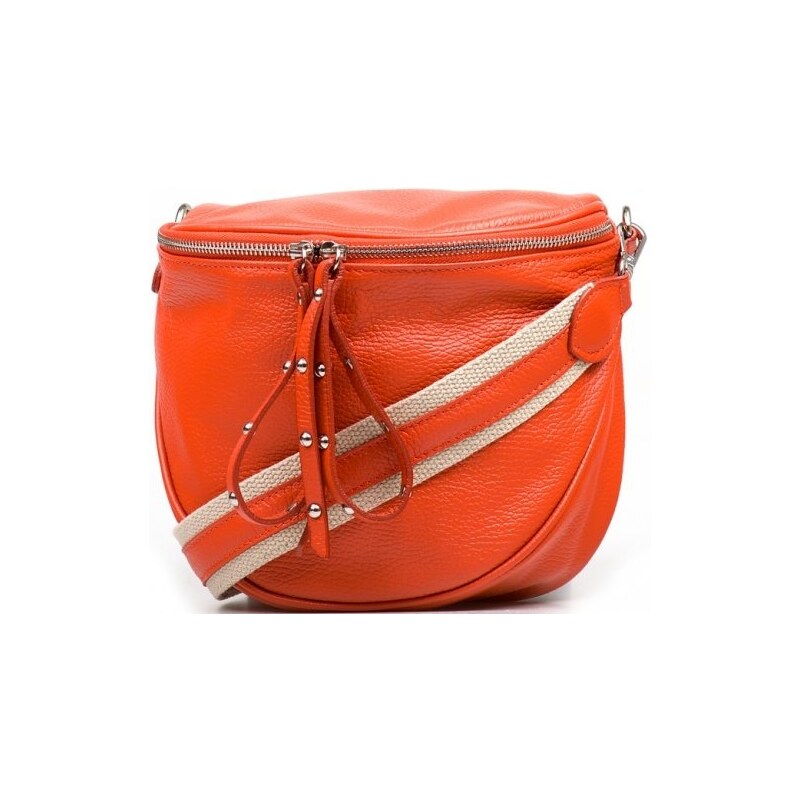 Blaire Kožená crossbody ledvinka Merle oranžová 53144253