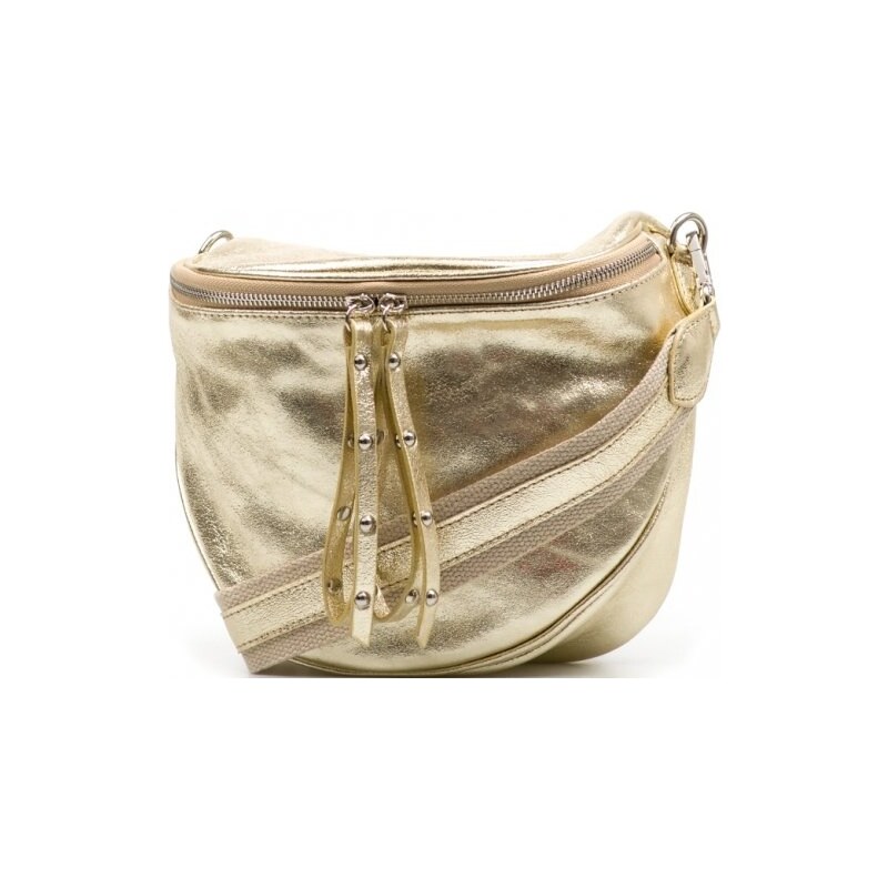 Blaire Kožená crossbody ledvinka Merle zlatá 104594634