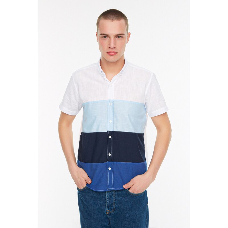 Trendyol Shirt - Blue - Slim fit