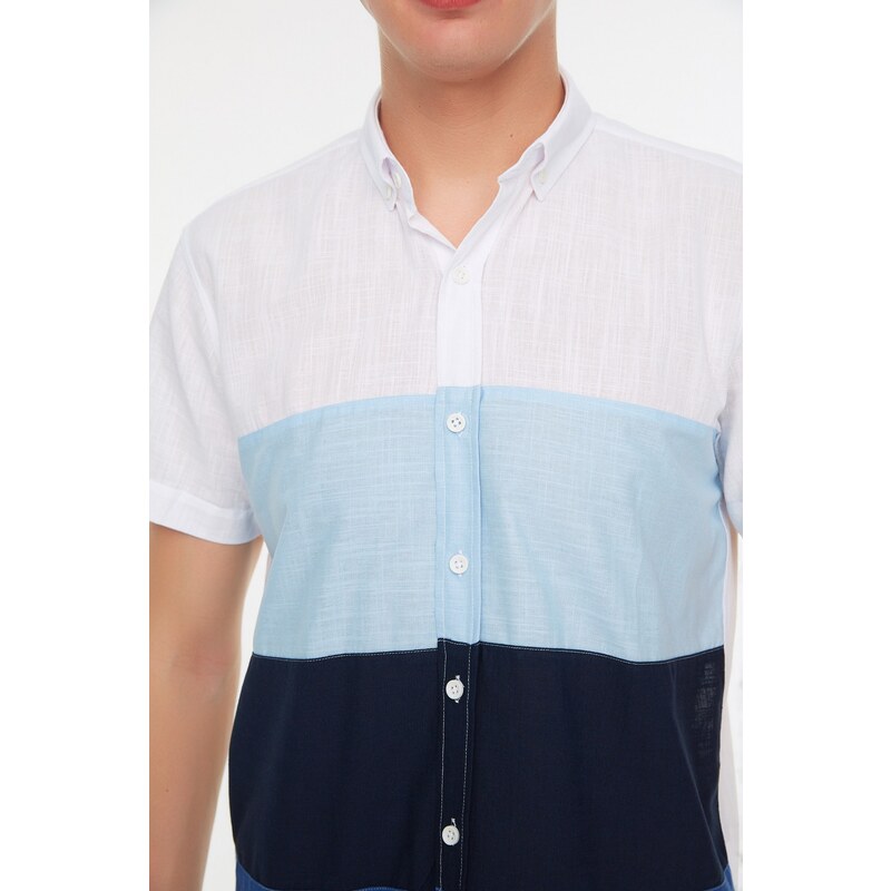 Trendyol Shirt - Blue - Slim fit