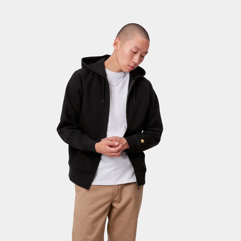 Carhartt WIP Chase Hooded Jacket Black / Gold I026385_00F_XX