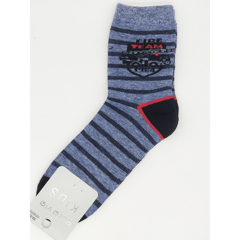 Dětské obrázkové ponožky Aura.Via Fotbal (85% bavlna) proužek
