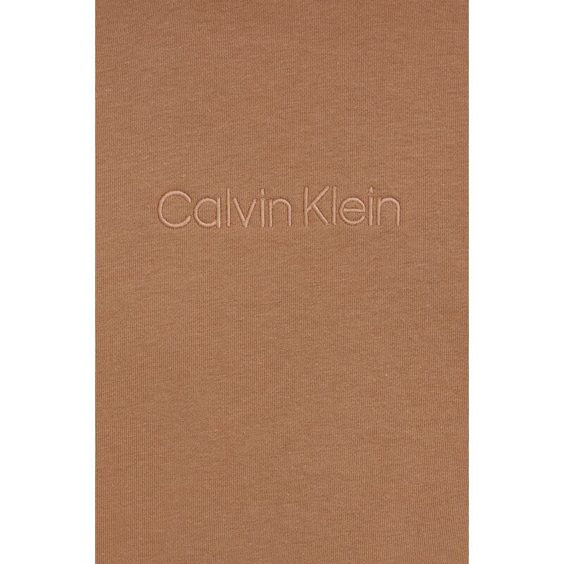 Mikina Calvin Klein Underwear pánská, hnědá barva, hladká