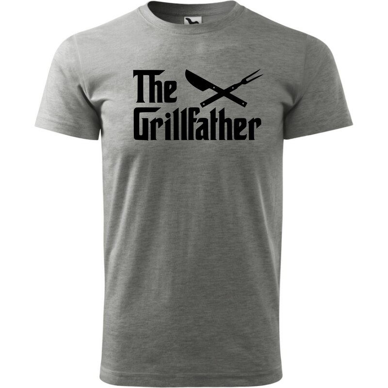 Fenomeno Pánské tričko The Grillfather - šedé