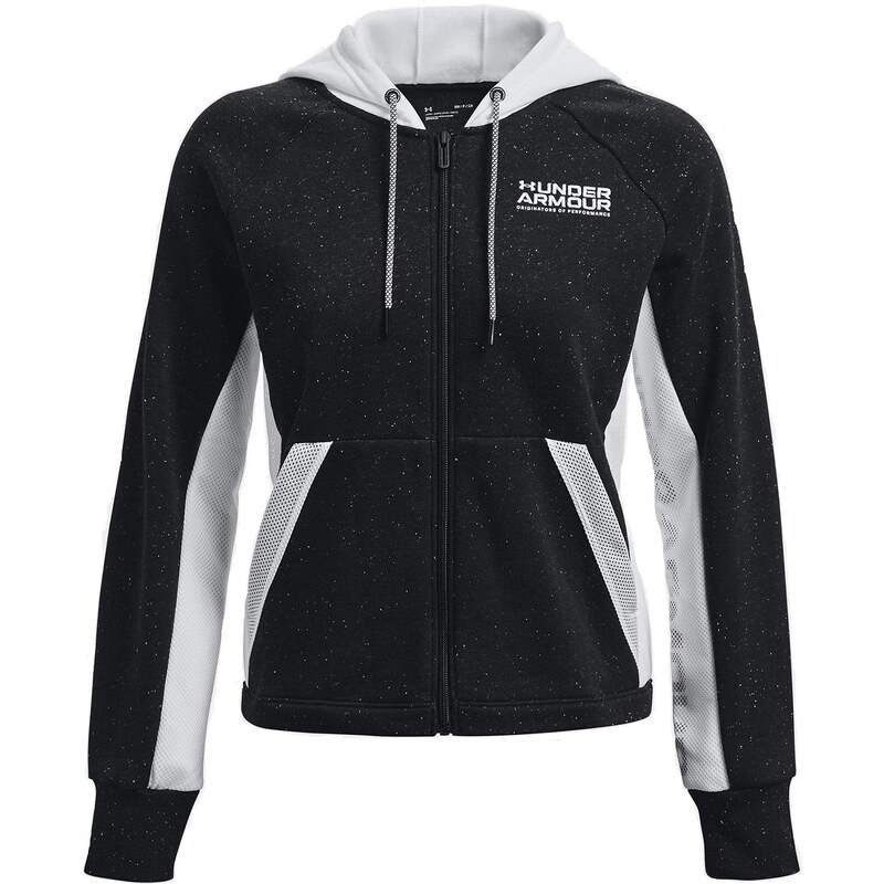 Mikina s kapucí Under Armour Rival + FZ Hoodie-BLK 1369852-001