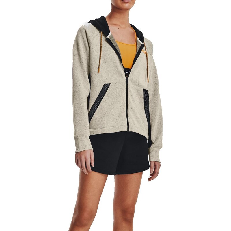 Mikina s kapucí Under Armour Rival + FZ Hoodie-BRN 1369852-279