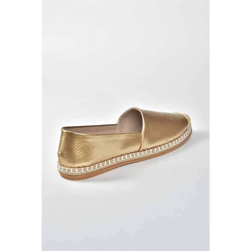 Fox Shoes Patent Leather Gold Casual Women's Shoes