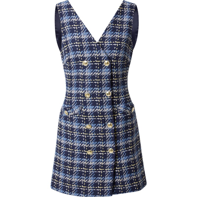 Karen Millen Šaty modrá / světlemodrá / černá / offwhite