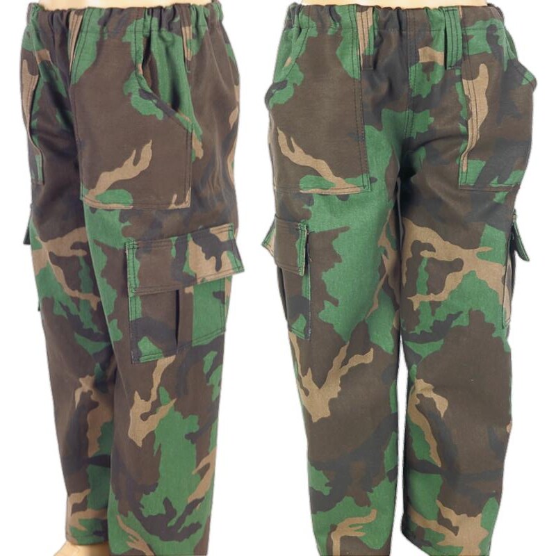 TifanTEX Dětské maskáčové kalhoty Woodland 146/164