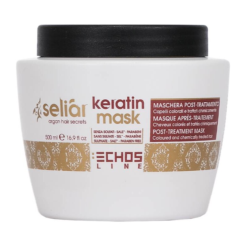 Echosline Seliar Keratin – keratinová maska pro barvené a chemicky poškozené vlasy 500 ml