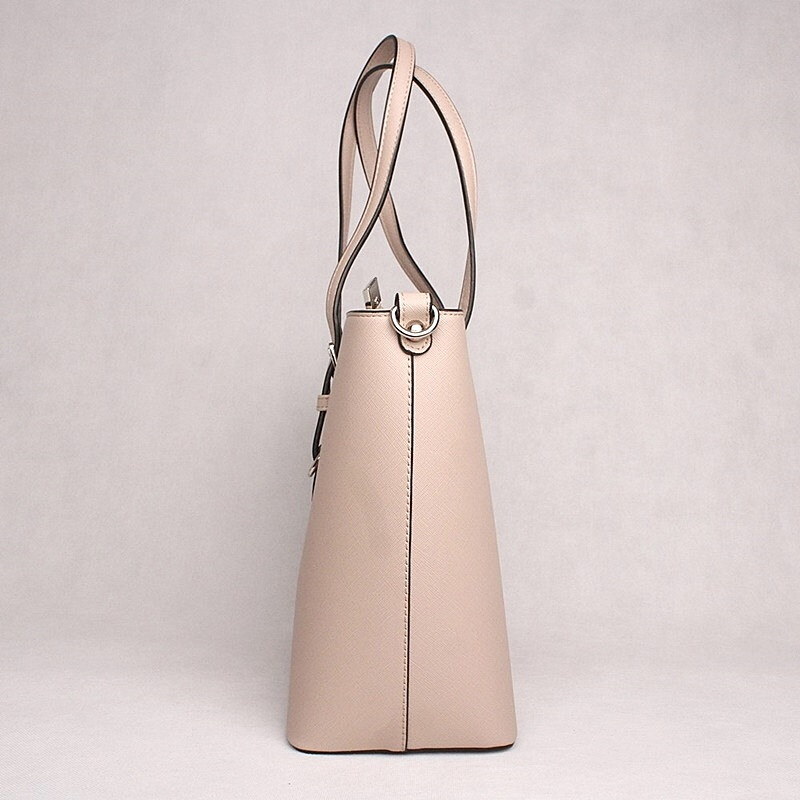 Béžová velká elegantní pevná kabelka na rameno FLORA&CO F9126
