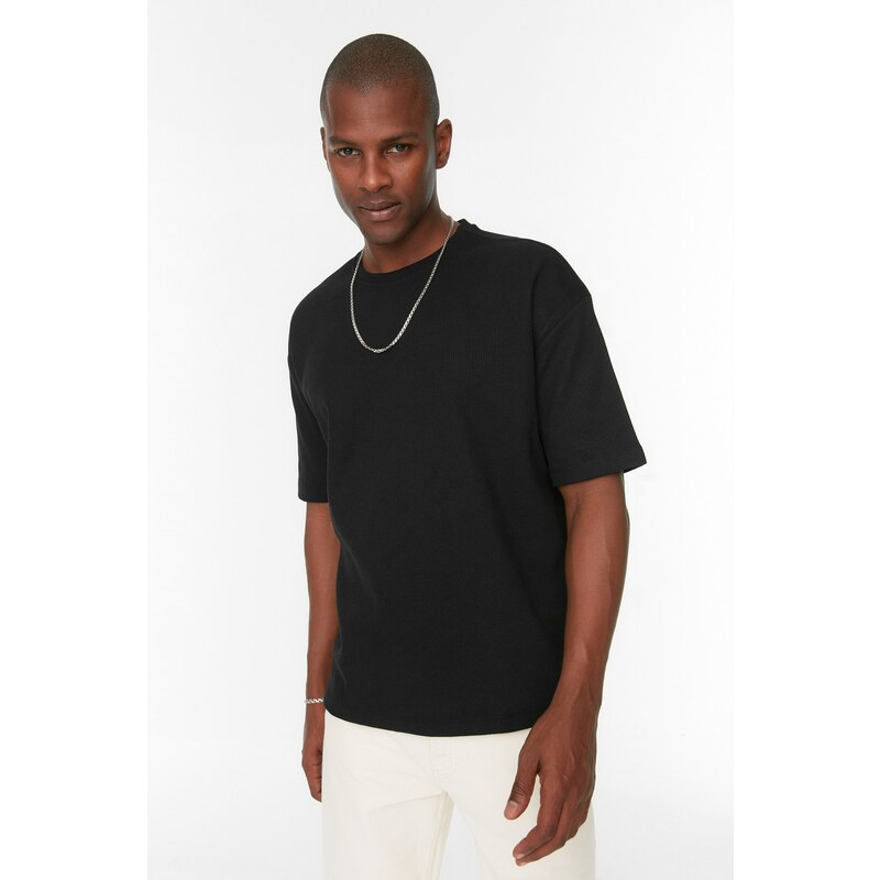 Trendyol Black Oversize Crew Neck Short Sleeve T-shirt