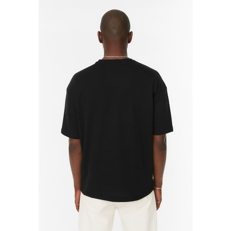 Trendyol Black Oversize Crew Neck Short Sleeve T-shirt