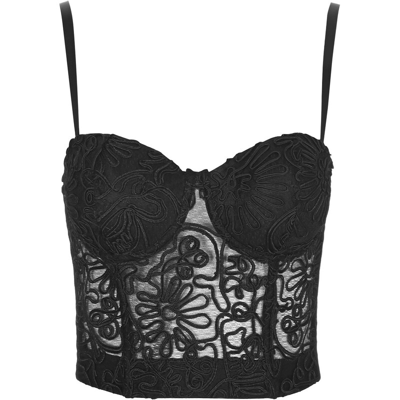 Topshop **Textured Structured Bralet by Rare