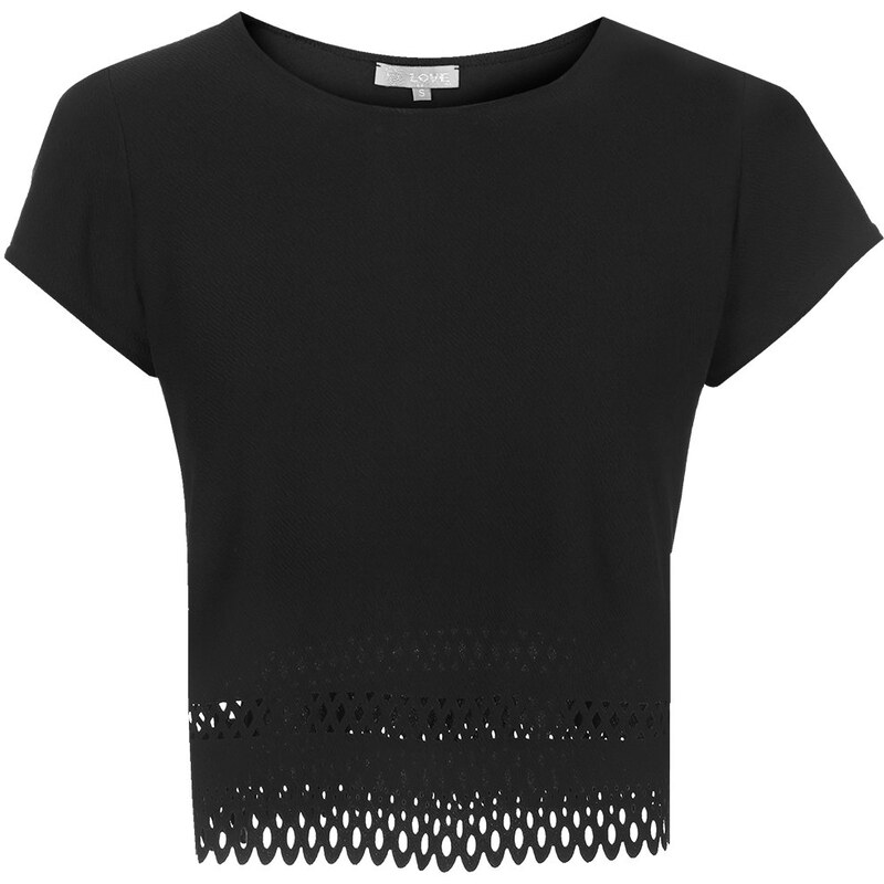Topshop **Laser-Cut Top by Love