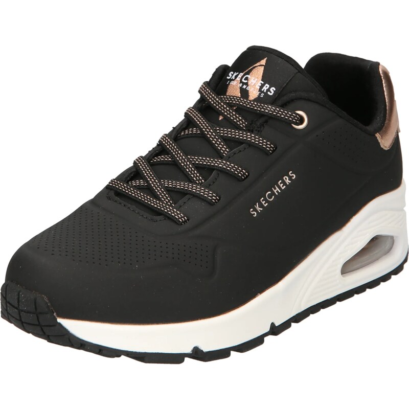 SKECHERS Tenisky Uno růžově zlatá / černá