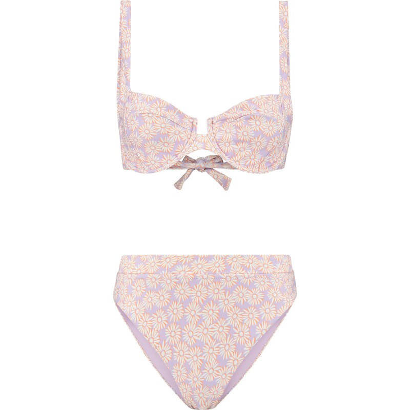 Shiwi Bikiny DAISY pastelová fialová / oranžová / bílá 69935473