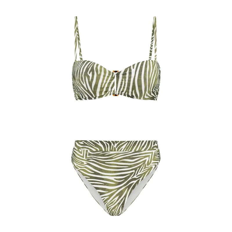 Shiwi Bikiny ZOE hnědá / světle hnědá / světle zelená / bílá