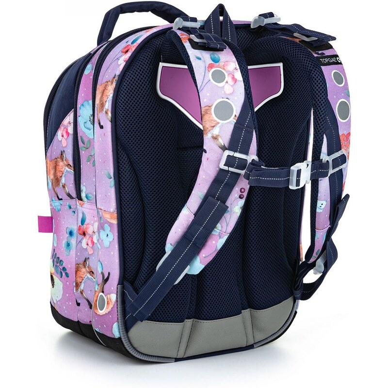 Školní batoh s liškami Topgal COCO, fialová