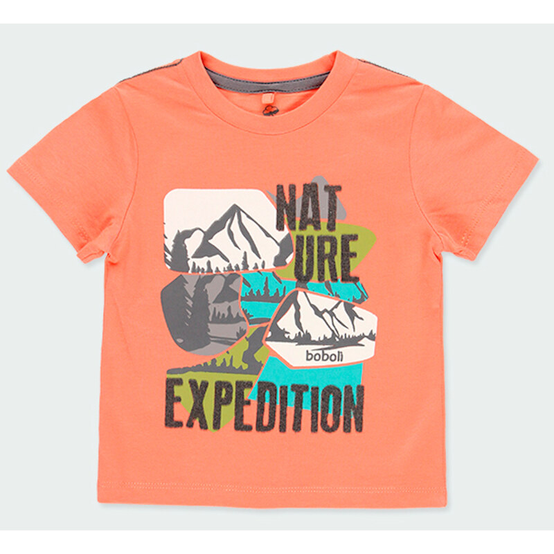 Boboli Chlapecké tričko oranžové Nature Organic