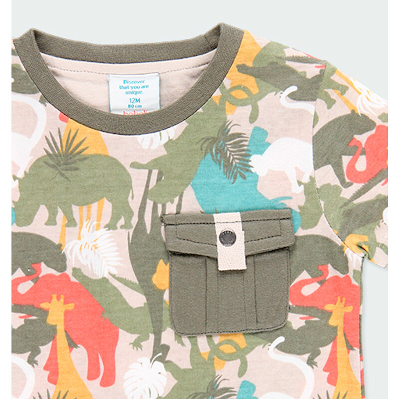 Boboli Chlapecké tričko barevné Safari zvířátka