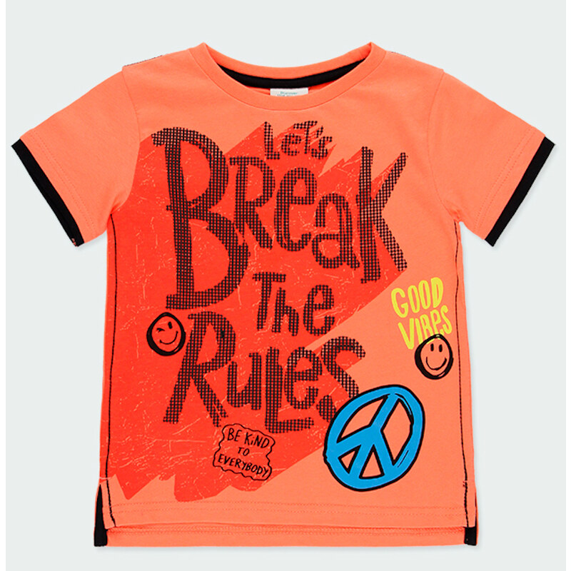 Boboli Chlapecké tričko oranžové Good vibes
