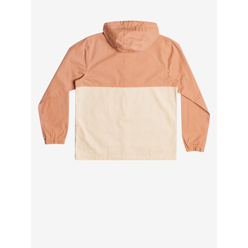 Krémovo-oranžová pánská lehká džínová bunda Quiksilver Natural Dyed - Pánské