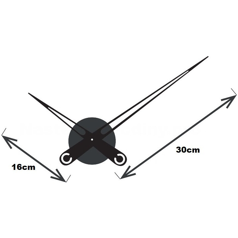 Designové nástěnné hodiny Future Time FT9620BK Hands black 60cm