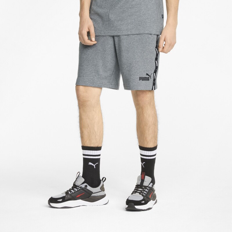 Puma ESS+ Tape Shorts 9 Medium Gray Heather