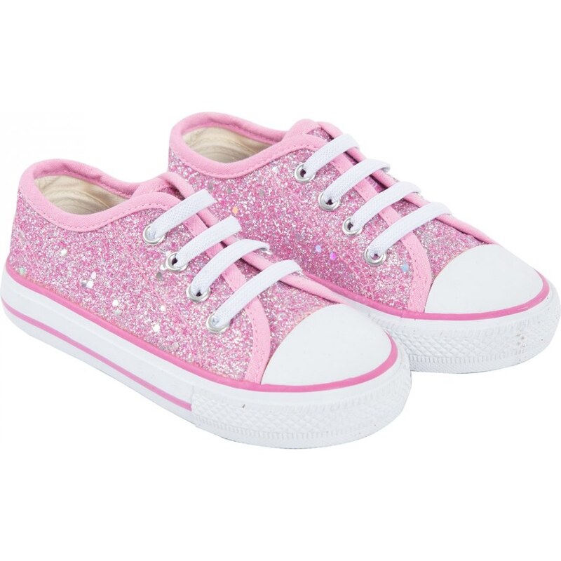 SoulCal Low Infants Canvas Shoes Pink Glitter