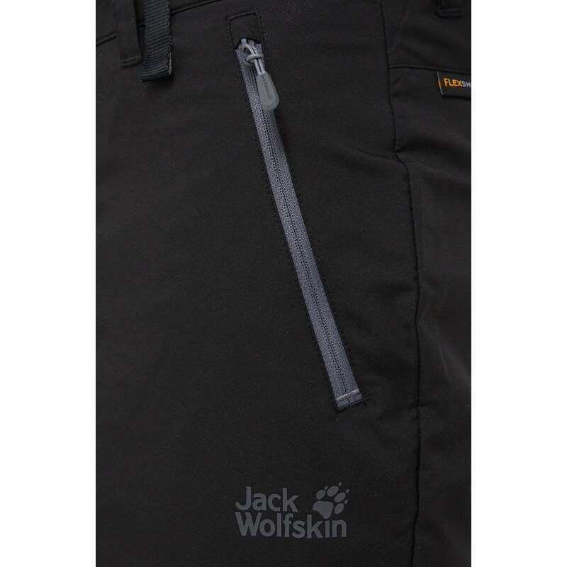 Outdoorové šortky Jack Wolfskin Active Track černá barva