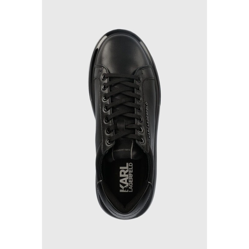 Kožené sneakers boty Karl Lagerfeld Kapri Kushion černá barva