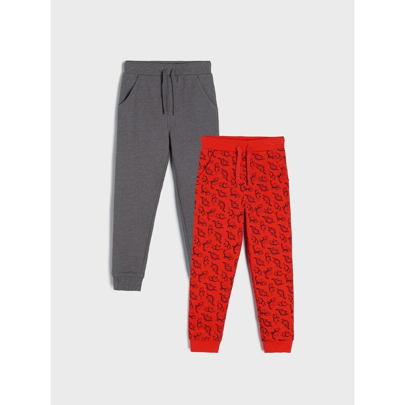Sinsay - Sada 2 kalhot joggers - červená