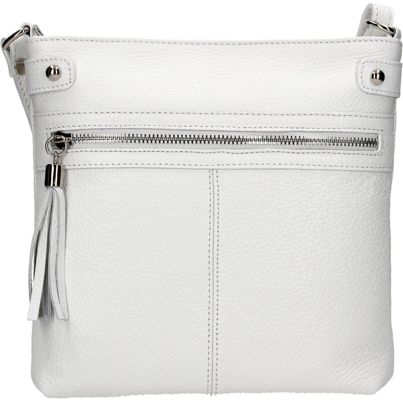 Dámská kožená crossbody kabelka Italia Laura - bílá 115018628