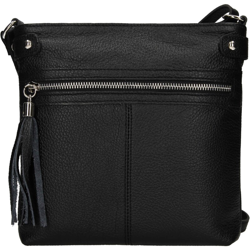 Dámská kožená crossbody kabelka Italia Laura - černá 115018629