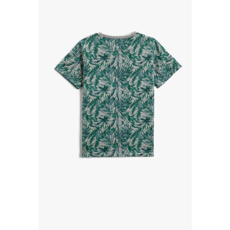 Koton Summer Themed Motto Printed Short Sleeve T-Shirt