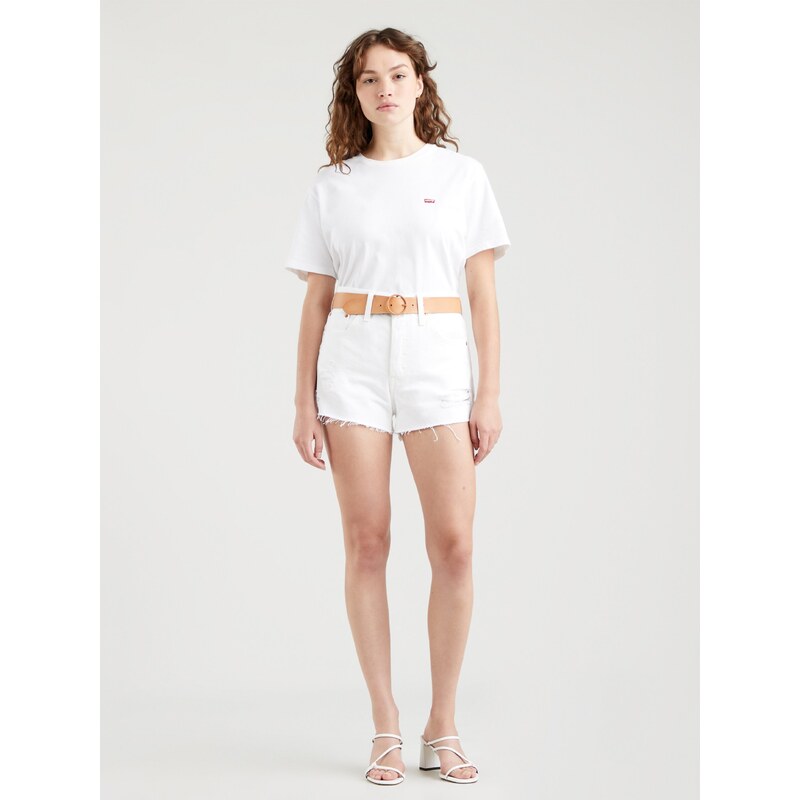 Levis Bílé dámské džínové kraťasy Levis - Dámské