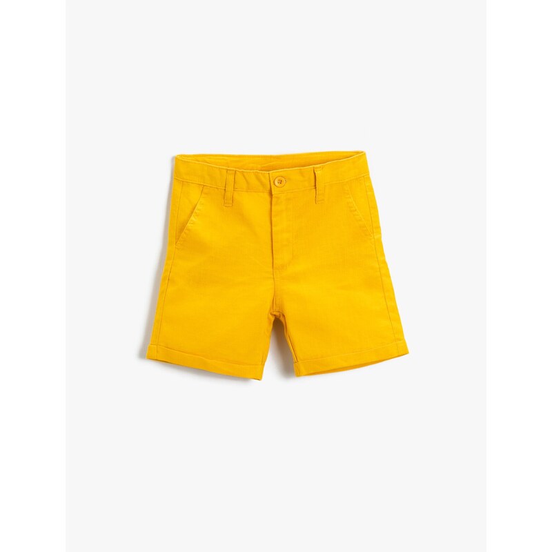 Koton Above the Knee Shorts With Pockets With Button