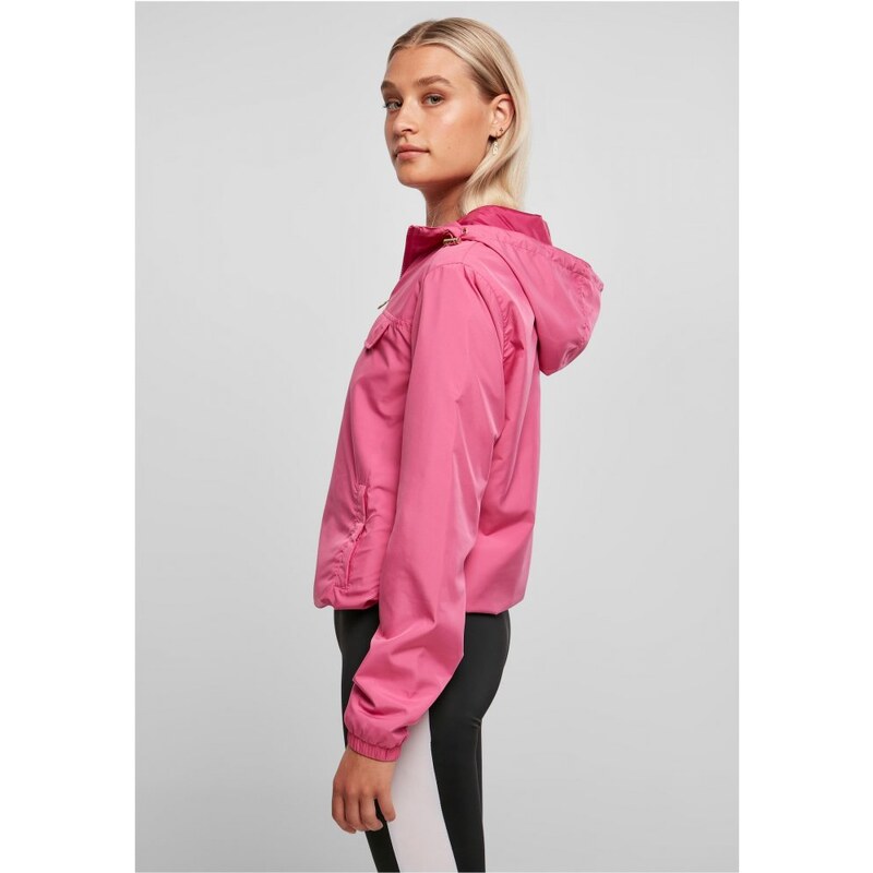 Dámská jarní/podzimní bunda Urban Classics Ladies Basic Pullover - jasně růžová