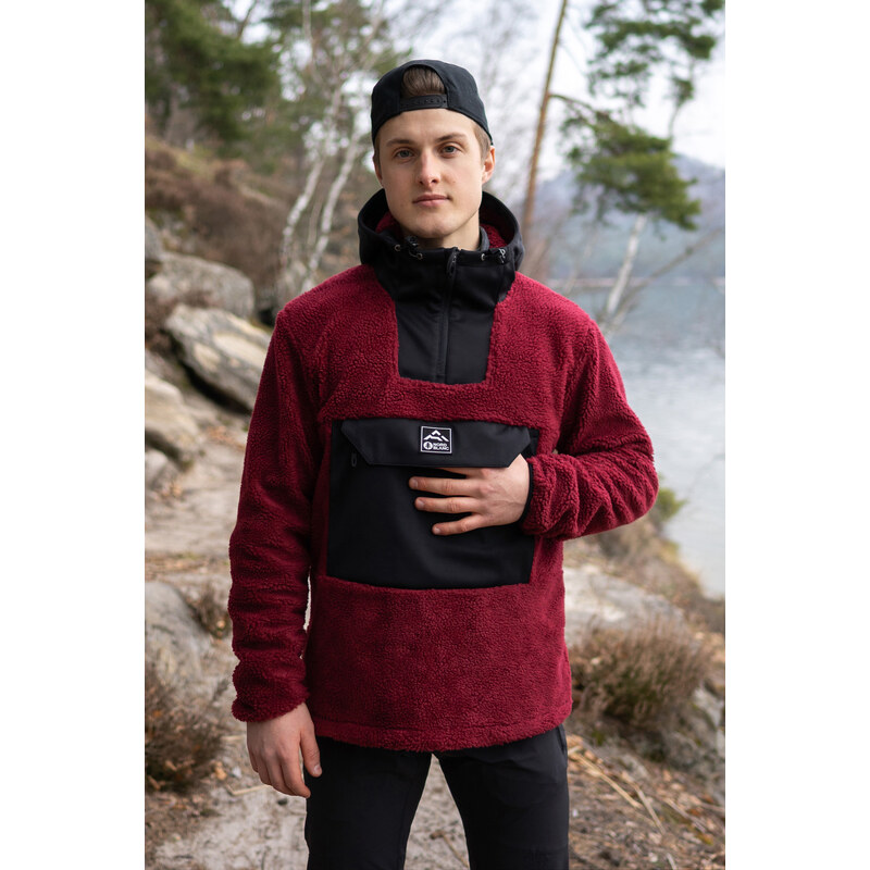 Nordblanc Vínová pánská sherpa fleece bunda COURIER