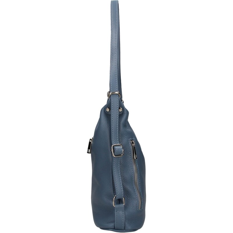 Dámská kožená batůžko kabelka Italia Maura - modrá
