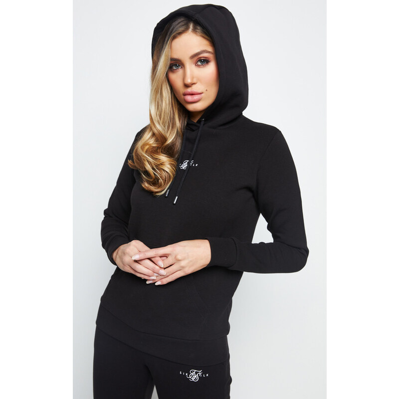 Dámské černá mikina SIKSILK OVERHEAD HOODIE