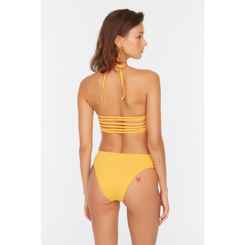 Trendyol Orange Bikini Bottoms With Piping Detailed