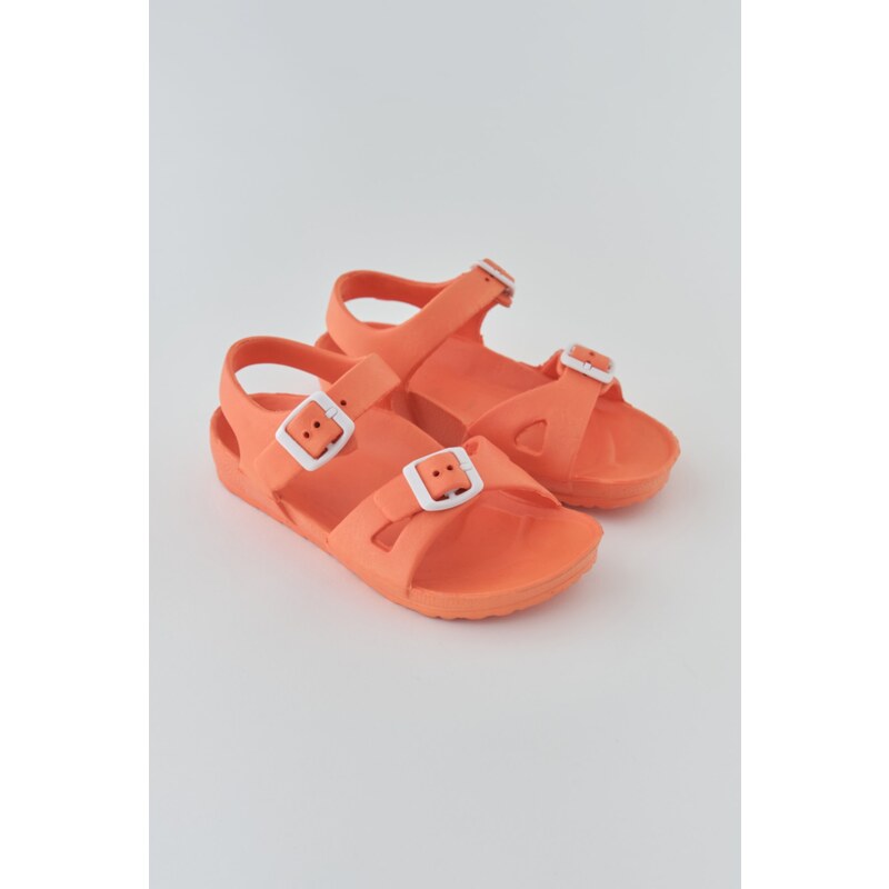 Dagi Orange Striped Children's Slippers