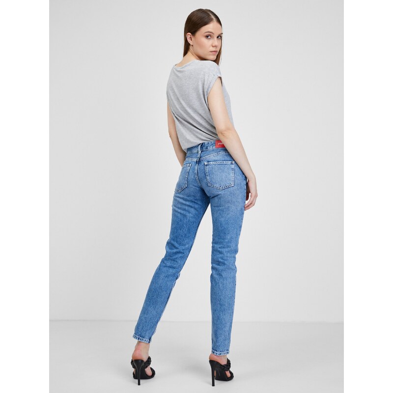 Modré dámské slim fit džíny Pepe Jeans - Dámské