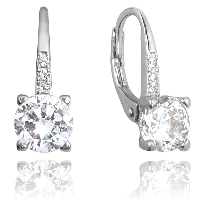 MINET Elegantní stříbrné náušnice s bílým zirkonem JMAS0150SE00 72153590