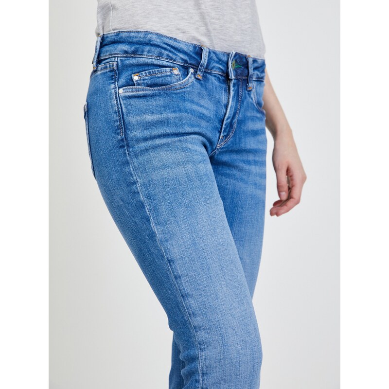 Modré dámské slim fit džíny Pepe Jeans - Dámské